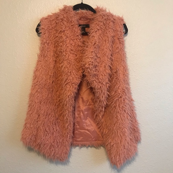 Forever 21 Jackets & Blazers - Pink Furry Vest | Forever 21